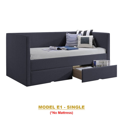 Image of Kaelle Series Daybed with Trundle or Drawer - With Mattress Option