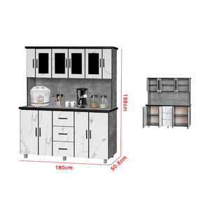 Kara Series Tall Kitchen Cabinet with Drawers in 31 Designs