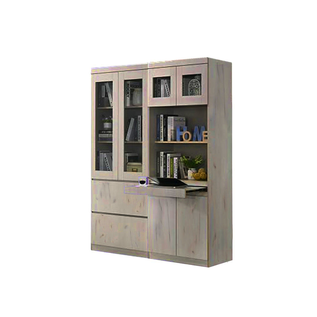 Athena 5 Bookshelf With Glass Doors in 3 Colours