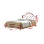 Julie Series 5 Queen Metal Bed Frame Collection w/ Optional Mattress Add On