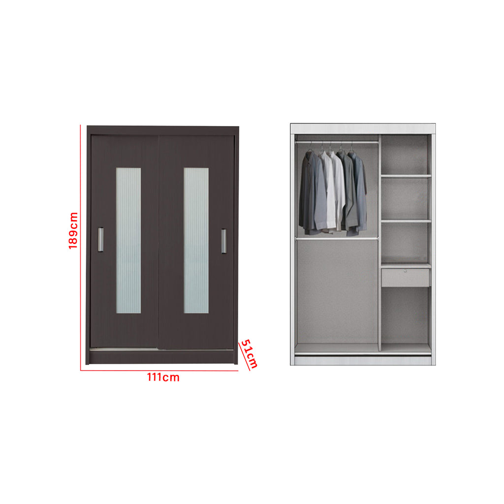 Vitta Series 5 4 Feet Sliding Door Wardrobe - Model E