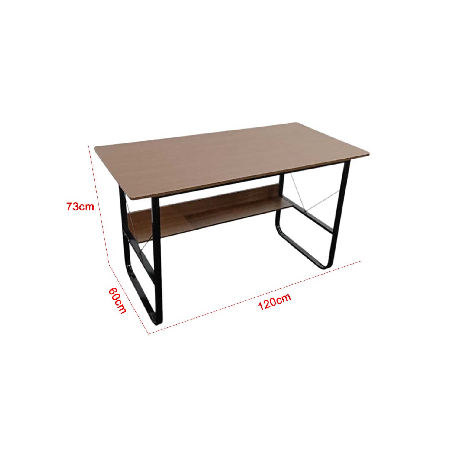 Brans Study Side Table In Black and Columbia. Fully Assembly