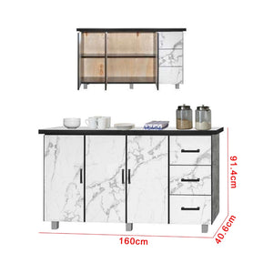 Kara Series Tall Kitchen Cabinet with Drawers in 31 Designs