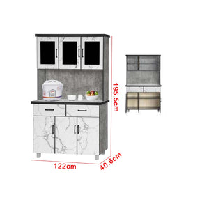 Kara Series Tall Kitchen Cabinet with Drawers in 31 Designs