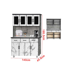 Kara Series Tall Kitchen Cabinet with Drawers in 31 Designs