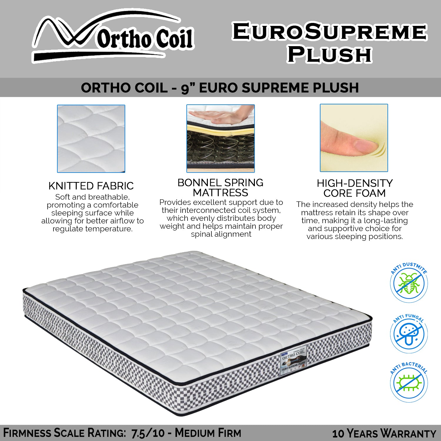 Diomire Mattress With Bed Frame Package. Latex/Memory Foam/Pocketed Spring In Single/Super Single/Queen/King