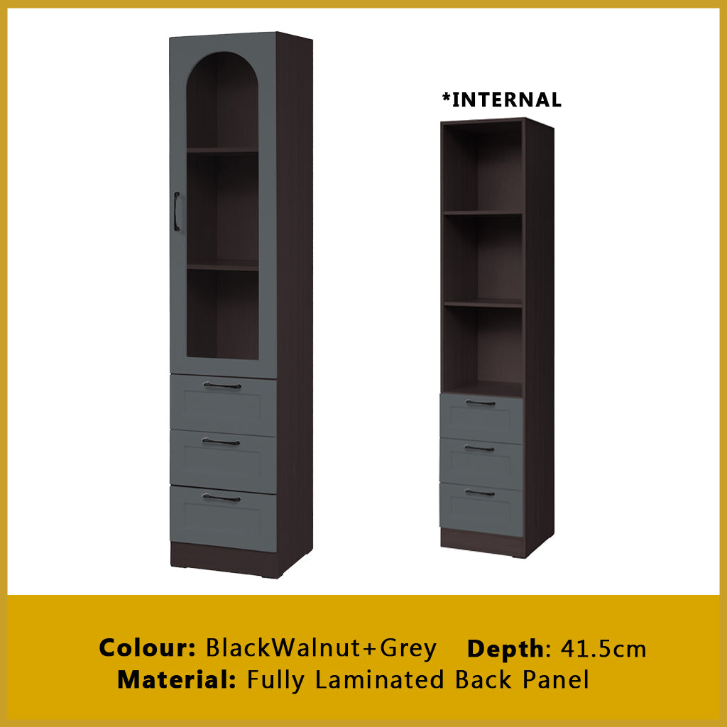 Hudson Series Open Shelves Display Cabinet Bookshelf Storage in 9 Models