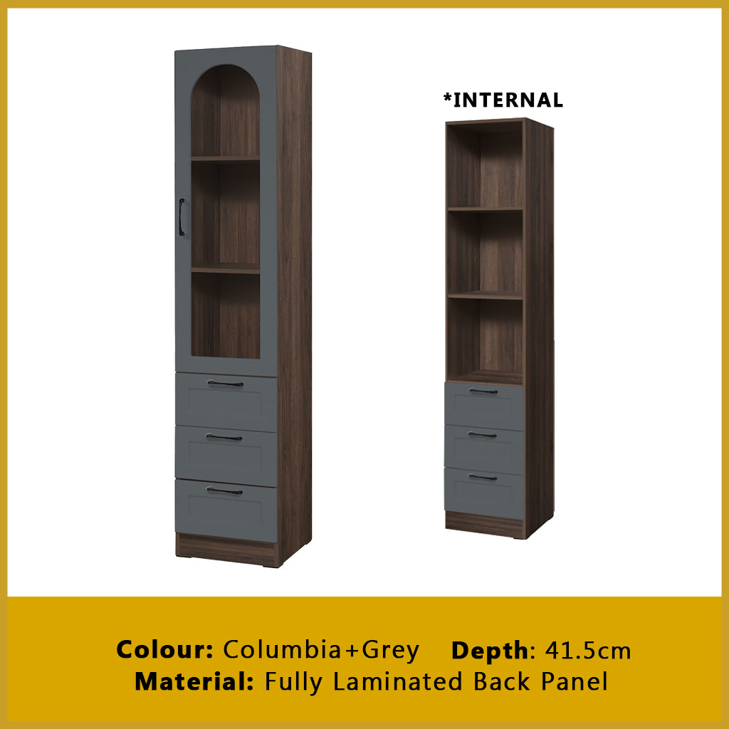 Hudson Series Open Shelves Display Cabinet Bookshelf Storage in 9 Models