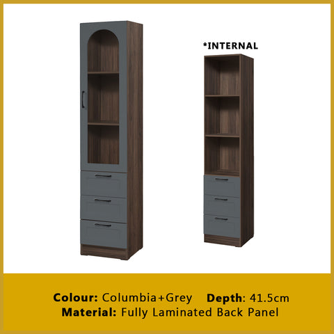 Image of Hudson Series Open Shelves Display Cabinet Bookshelf Storage in 9 Models
