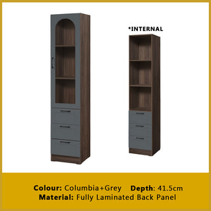 Hudson Series Open Shelves Display Cabinet Bookshelf Storage in 9 Models