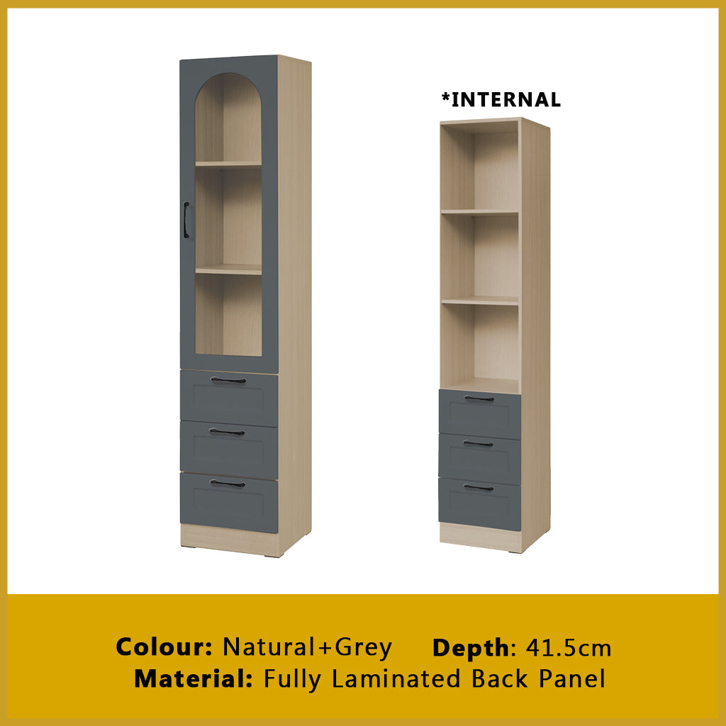 Hudson Series Open Shelves Display Cabinet Bookshelf Storage in 9 Models