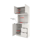 Jessie 6 Series 3/3 Door Kitchen Cabinet Melamine Top Panel in Natural Color