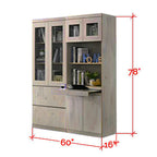 Athena 5 Bookshelf With Glass Doors in 3 Colours
