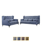 Elizabeth 1/2/3 Seater Mid Century High Back Fabric Sofa Set In 4 Colors