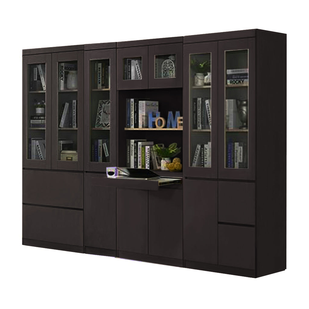 Athena 6 Bookshelf With Glass Doors in 3 Colours