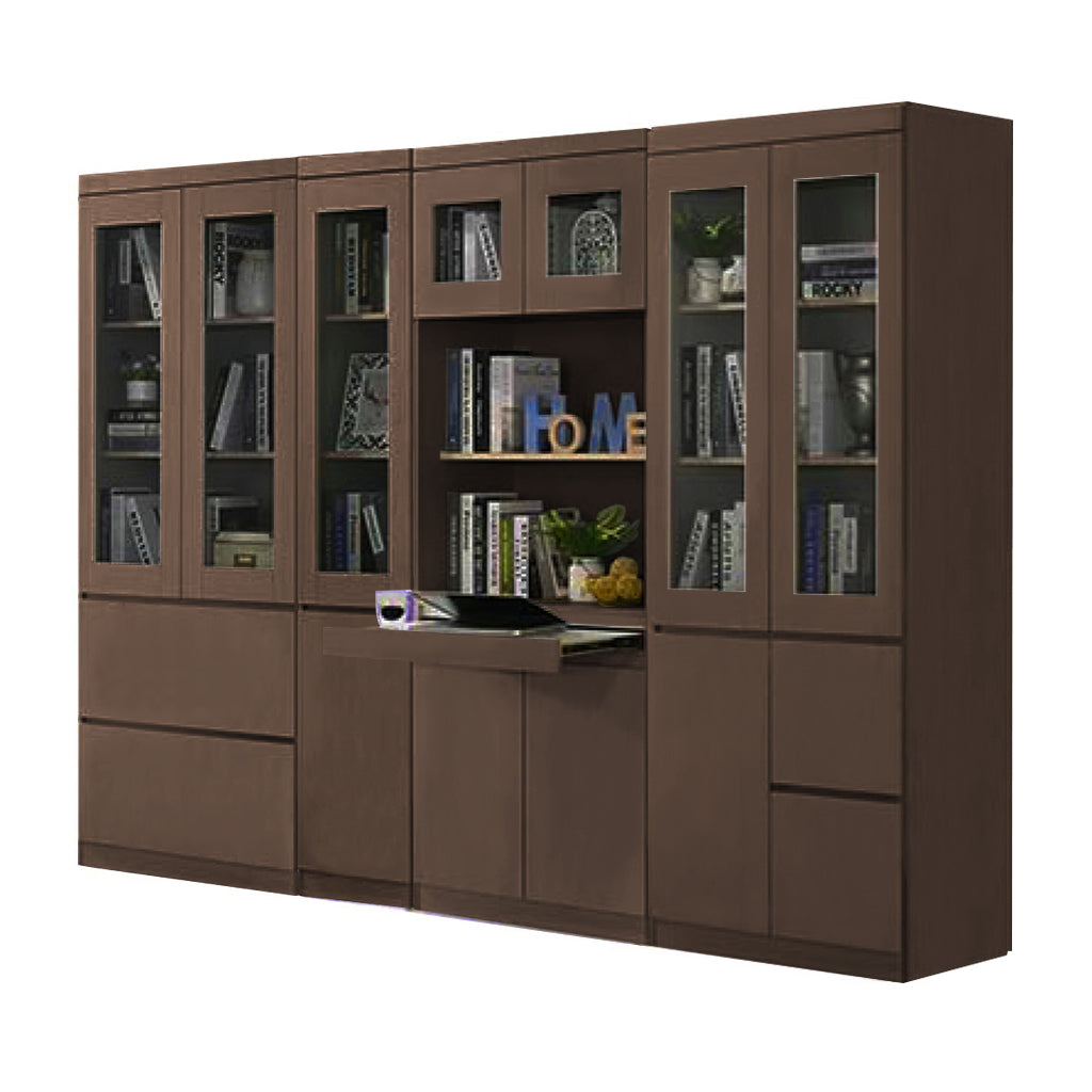 Athena 6 Bookshelf With Glass Doors in 3 Colours