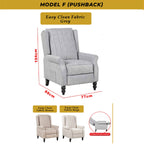 Scarlet Model F Premium Single Sofa Pushback Recliner