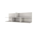 Hallie Series Modular Kitchen Cabinet Melamine Panel Top with Hanging Cabinet in Brown & Natural Color.