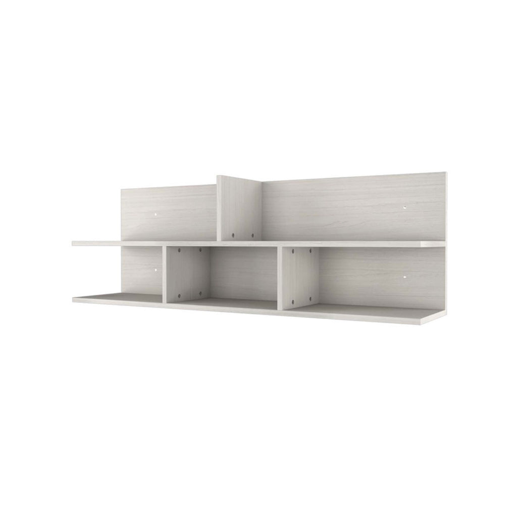 Hallie Series Modular Kitchen Cabinet Melamine Panel Top with Hanging Cabinet in Brown & Natural Color.