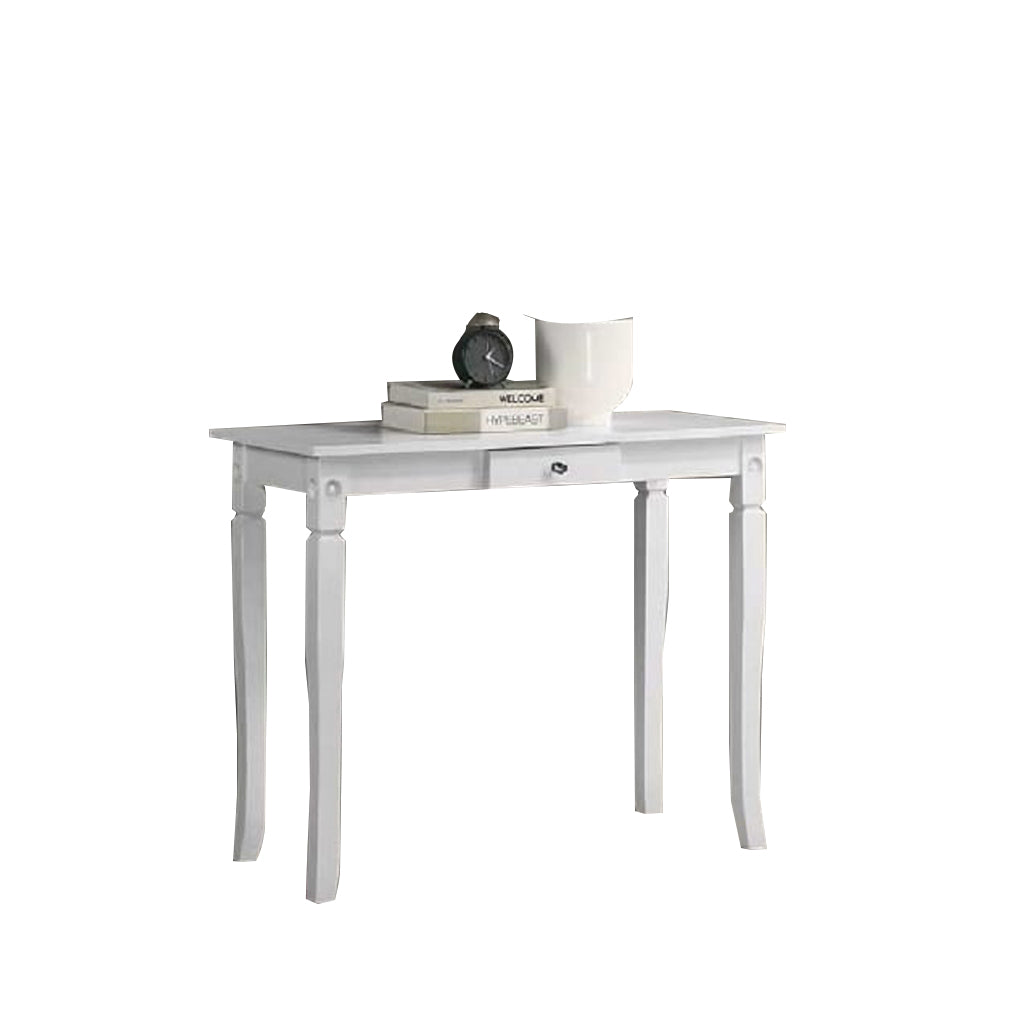 KRITY Series F Console White Table Top With Drawer Side Display Table in White Leg