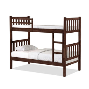 Stella Series4 Solid Rubber Wood Bunk Bed with Pull-Out Add On Option Single Size