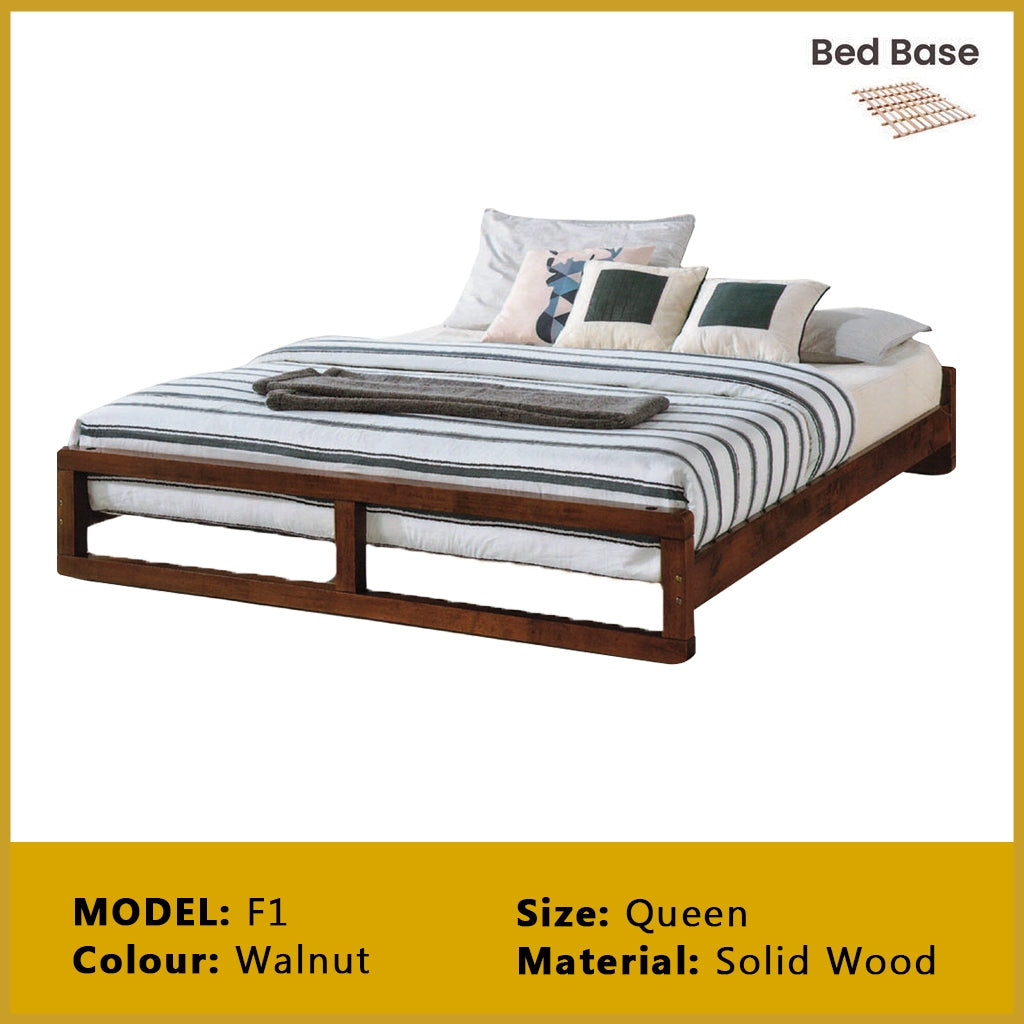 Britton Wooden Bedframe Collection Solid Wood - Queen Size with Mattress Option