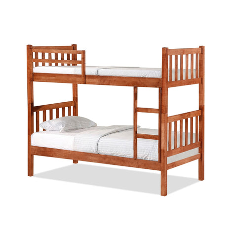 Image of Stella Series4 Solid Rubber Wood Bunk Bed with Pull-Out Add On Option Single Size