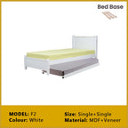 Riese Single Pull-Out Bedframe MDF+Veneer Wood Slatted Base