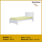 Riese Single Pull-Out Bedframe MDF+Veneer Wood Slatted Base
