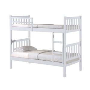 Stella Series4 Solid Rubber Wood Bunk Bed with Pull-Out Add On Option Single Size