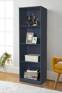 Rimma Series 6 Display Shelves Book Cabinet in Dark Grey Colour