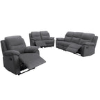 Umiye 1S/2S/3S Sofa Water Repellent Sofa in Grey PU Leather/Water Repellent Fabric