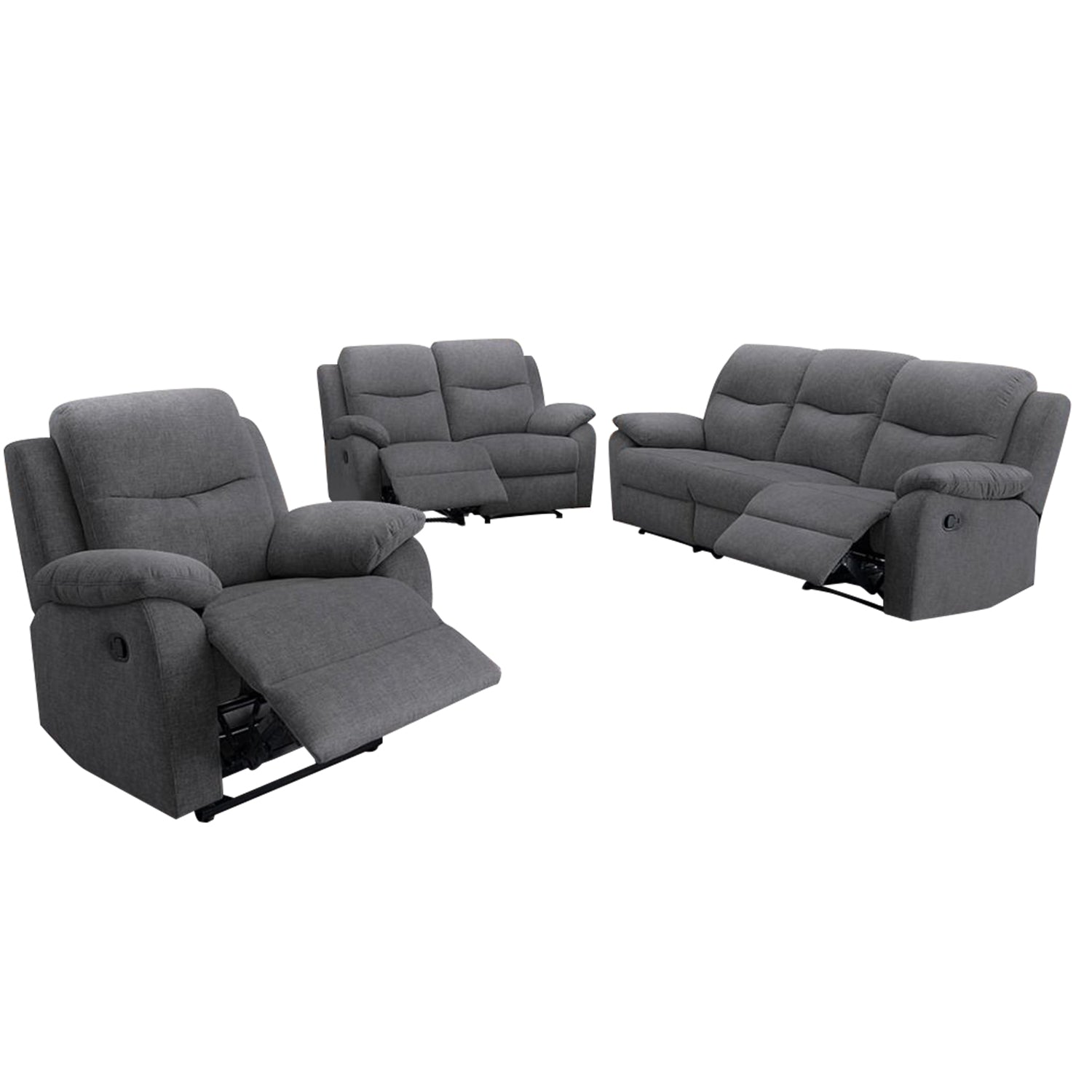 Umiye 1S/2S/3S Sofa Water Repellent Sofa in Grey PU Leather/Water Repellent Fabric