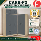 Florence CARB-P2 Certified Board 1-5 Doors Tall Wardrobe with Drawers and Top Cabinet