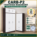 Rome CARB-P2 Certified Board 1-5 Doors Tall Wardrobe with Drawers and Top Cabinet