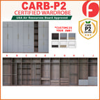 Islah Series CARB-P2 Certified Board Customizable Modular Wardrobe With Top 2-Door up to 8-Door in 6 Colours