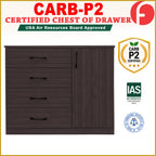 Fredo Chest of Drawers CARB-P2 Certified Board with Cabinet Full Laminated Back Panel