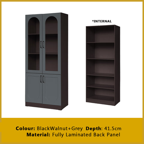 Image of Hudson Series Open Shelves Display Cabinet Bookshelf Storage in 9 Models