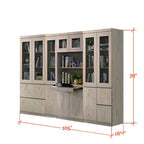 Athena 6 Bookshelf With Glass Doors in 3 Colours