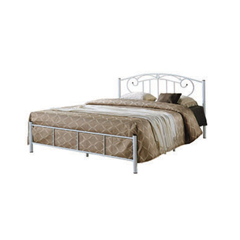 Image of Suzana Series 3 Metal Bed Frame White In Queen Size