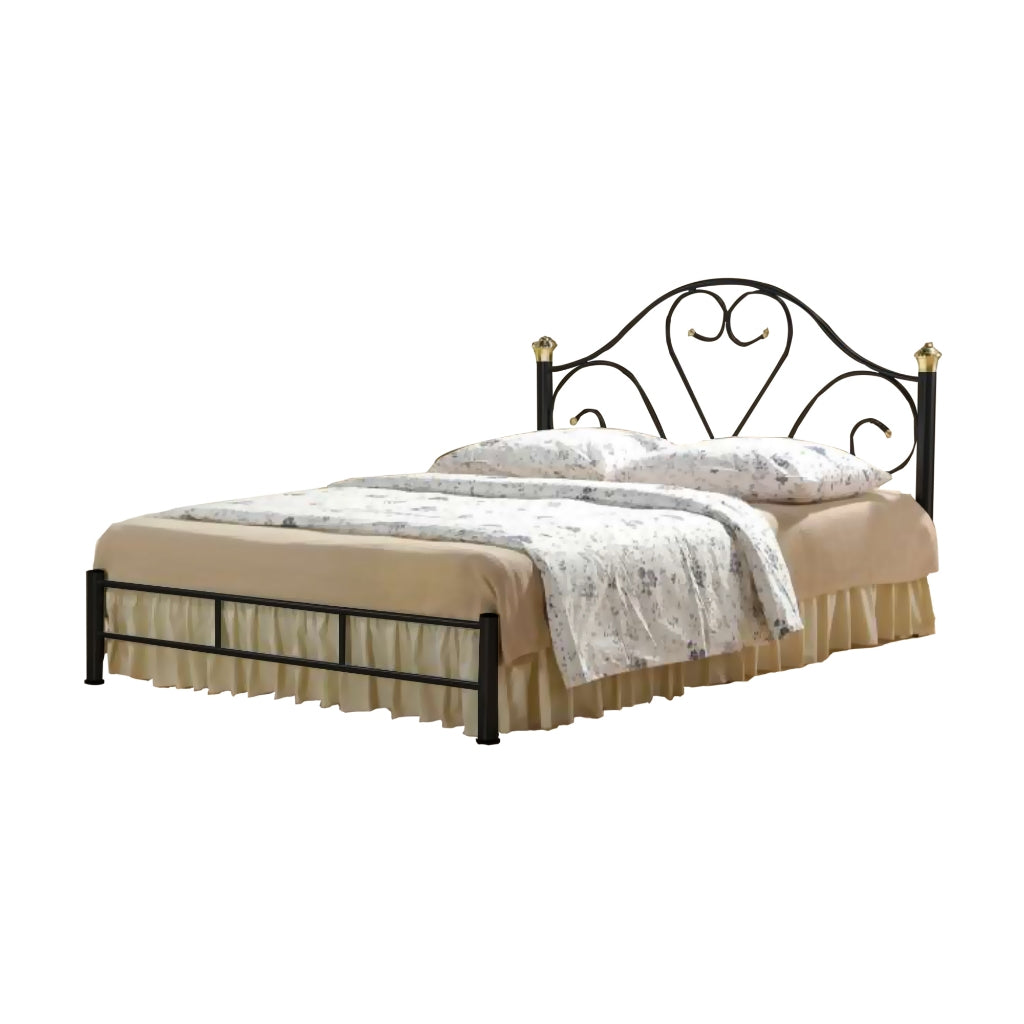 Julie Series 6 Queen Metal Bed Frame Collection w/ Optional Mattress Add On