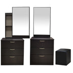 Minna Series 5 Makeup Dressing Table With Stool In Walnut