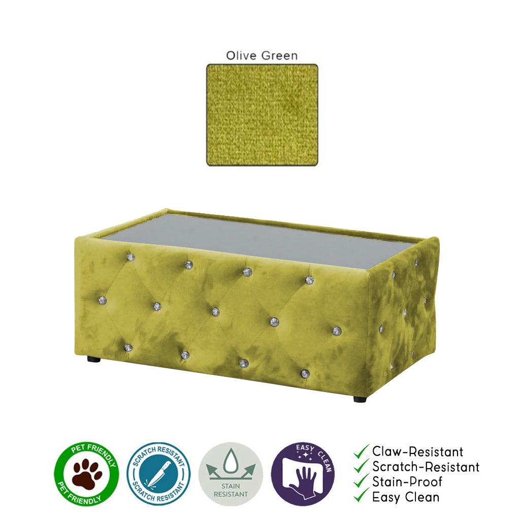 Millie Coffee Table PetFriendly Fabric/Leather Scratch-Resistant in 20 Available Colours