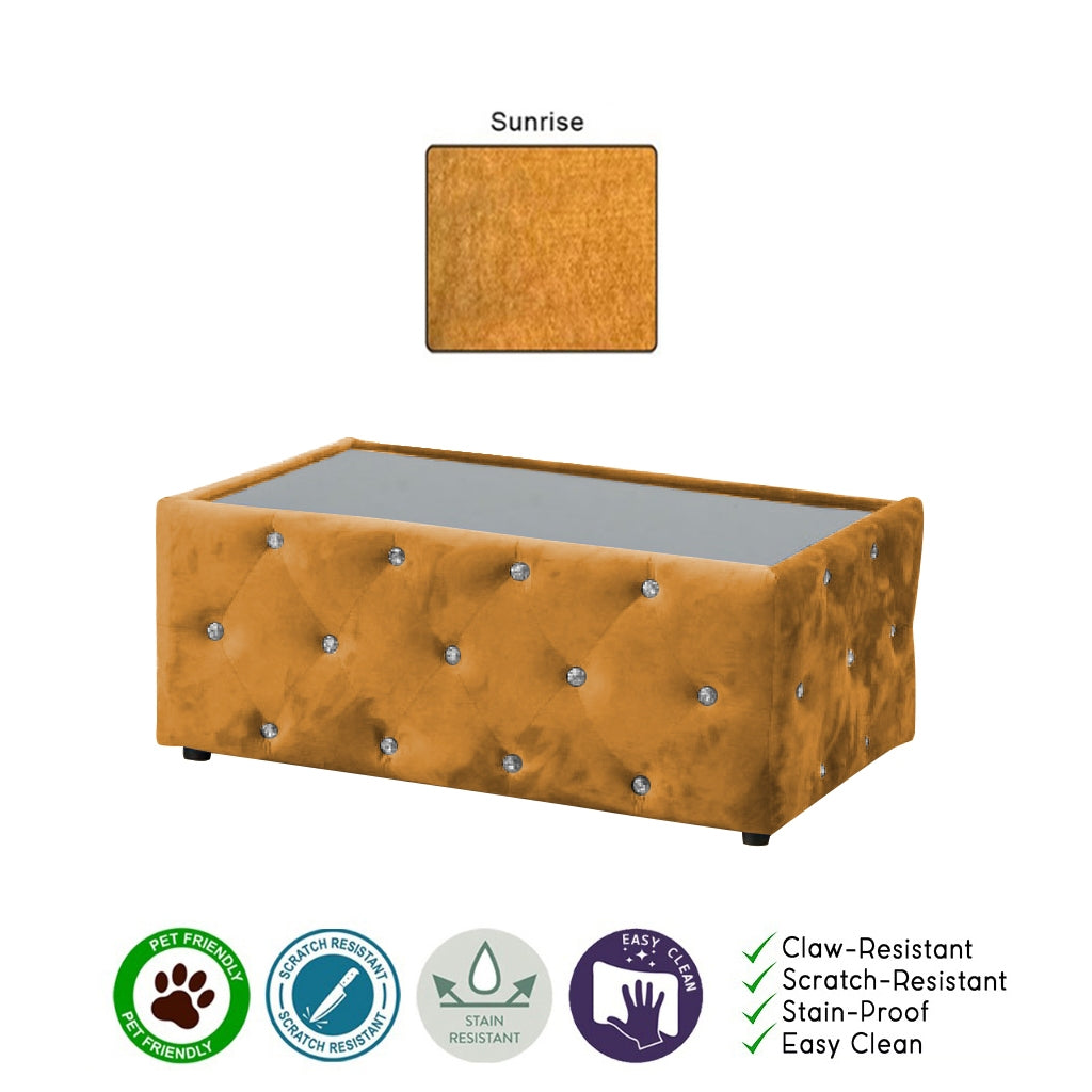 Millie Coffee Table PetFriendly Fabric/Leather Scratch-Resistant in 20 Available Colours