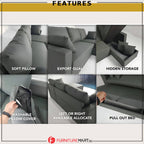 Potter 3-Seater Sofa / Sofa Bed Storage High Density Foam Cushion w/ PetFriendly Options