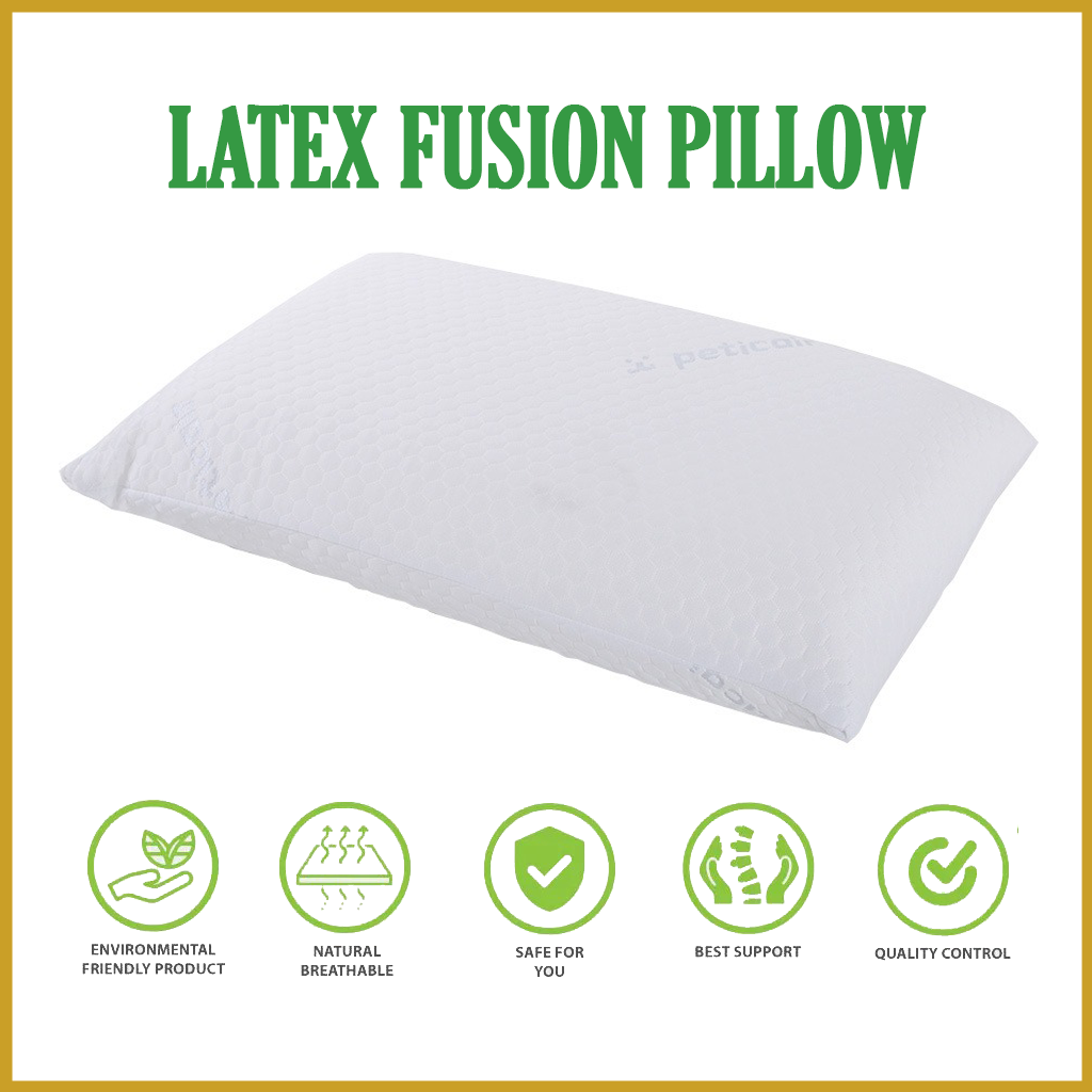 Honey Latex Fusion Pillow 5" Eco Friendly Anti-Bacteria Hypoallergenic