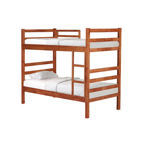 Image of Stella Series5 Solid Rubber Wood Bunk Bed with Pull-Out Add On Option Single/SuperSingle Size