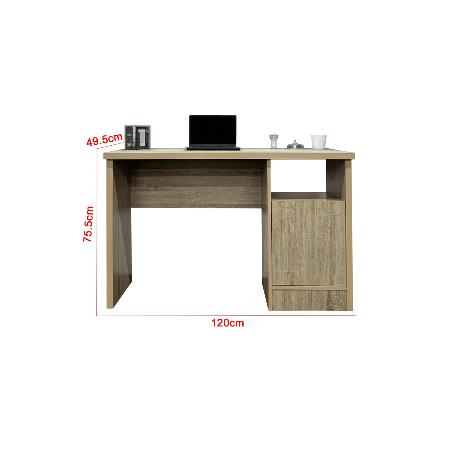 Bramy Study Table Computer Office Table In Natural Colour. Fully Assembly