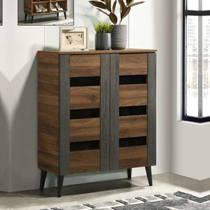 Howzer Series 7 Shoe Cabinet Collection in Walnut Colour