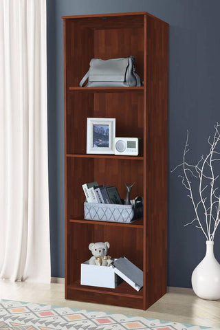 Image of Rimma Series 7 Display Shelves Book Cabinet in Cherry/White Colour
